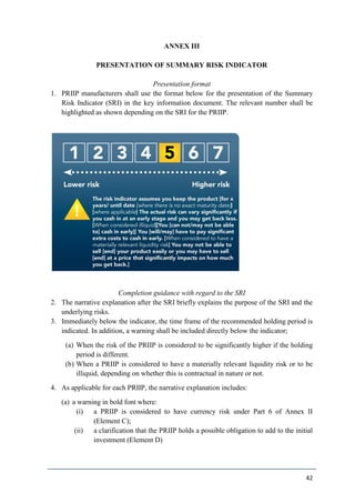 ESMA PRIIPS KID Regulatory Technical Standards (Final draft 31/03/2016 ...