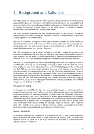 ESMA PRIIPS KID Regulatory Technical Standards (Final draft 31/03/2016 ...