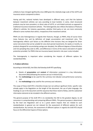ESMA PRIIPS KID Regulatory Technical Standards (Final draft 31/03/2016 ...