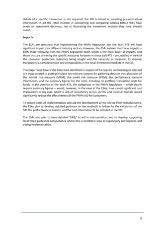 ESMA PRIIPS KID Regulatory Technical Standards (Final draft 31/03/2016 ...