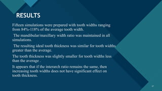 The influence of labiolingual and mesiodistal anterior tooth dimensions ...