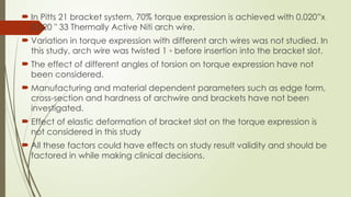 Torque Expression incisor torque expression characteristics in 2 passive self ligating ...