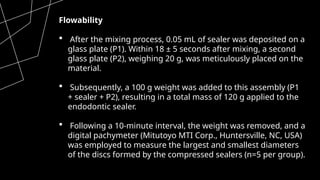 Flowability Assembly Does the Mixing Method of AH Plus Jet Affect its Physicochemical and ...