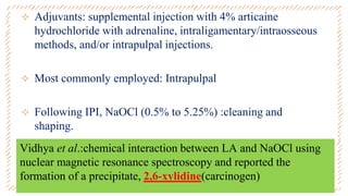 Journal club: Lidocaine and Sodium hypochlorite interaction | PPT