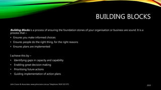 'Building Blocks' assessing capacity & capabilities in nonprofit orgs | PPT