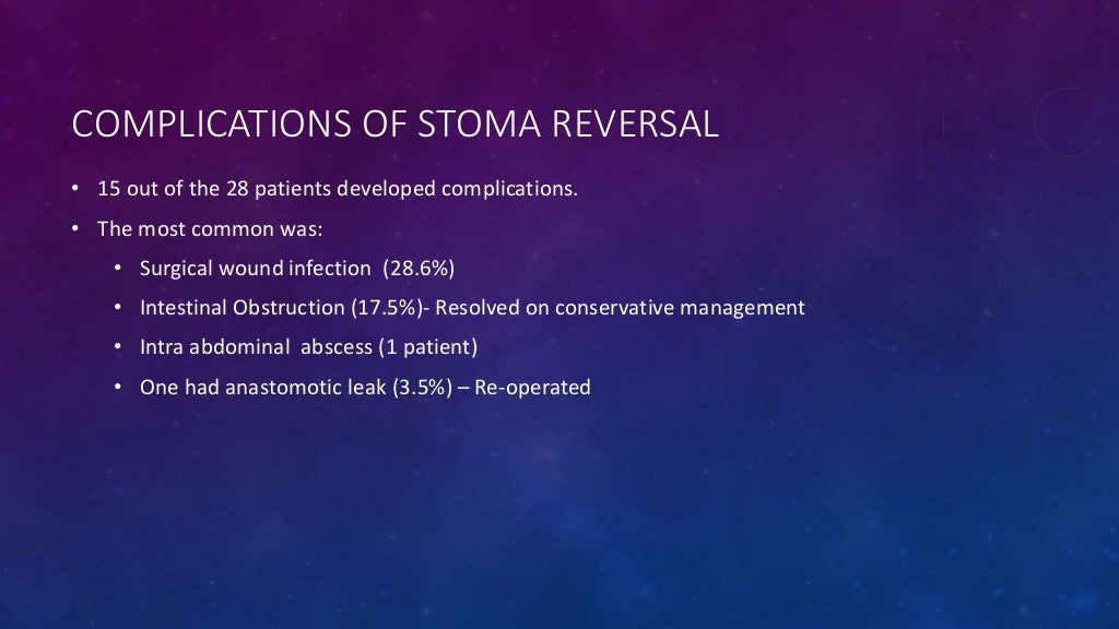 Reversal of Stoma in case of open abdomen management