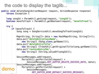 the code to display the taglib...
demo
 