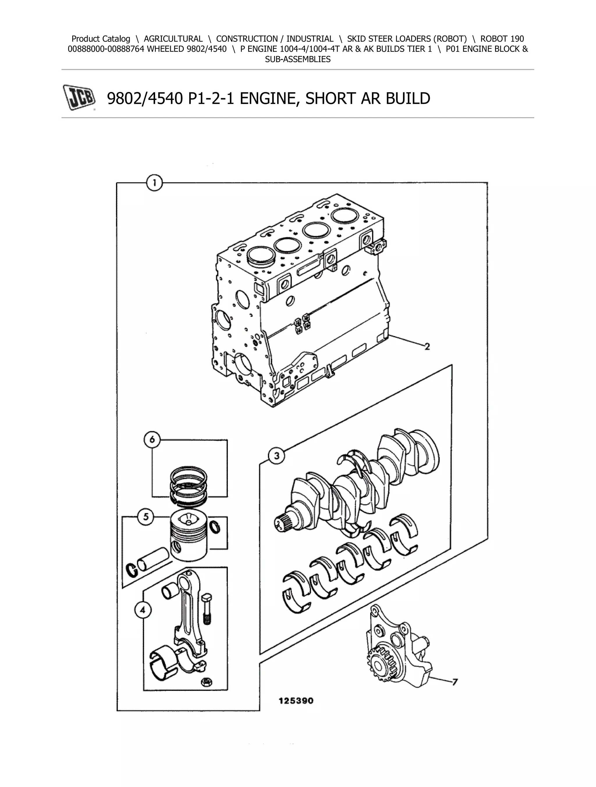 その他 9 JCB 190 Robot Parts Catalogue Manual (Serial Number 00888000