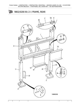 JCB 1CX Mini Backhoe Parts Catalogue Manual (Serial Number