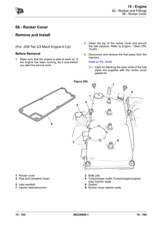 Jcb Injector Rocker Cover Jcb 3 dx super backhoe loader service repair manual sn from 2675701 to ...
