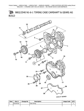 かず様 JCB 410B ZX Loading Shovel Parts Catalogue Manual (Serial Number