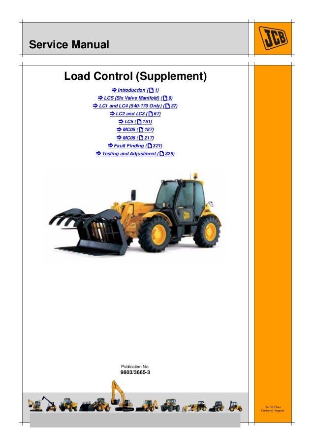 Jcb 527 55 s load control (supplement) service repair manual