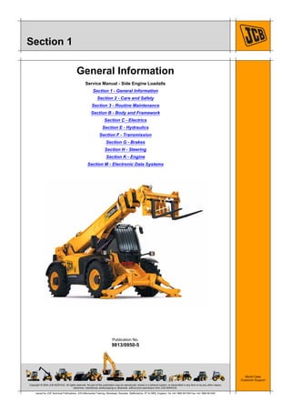 Jcb 535 125 hi viz telescopic handler service repair manual from 1522579 to tba