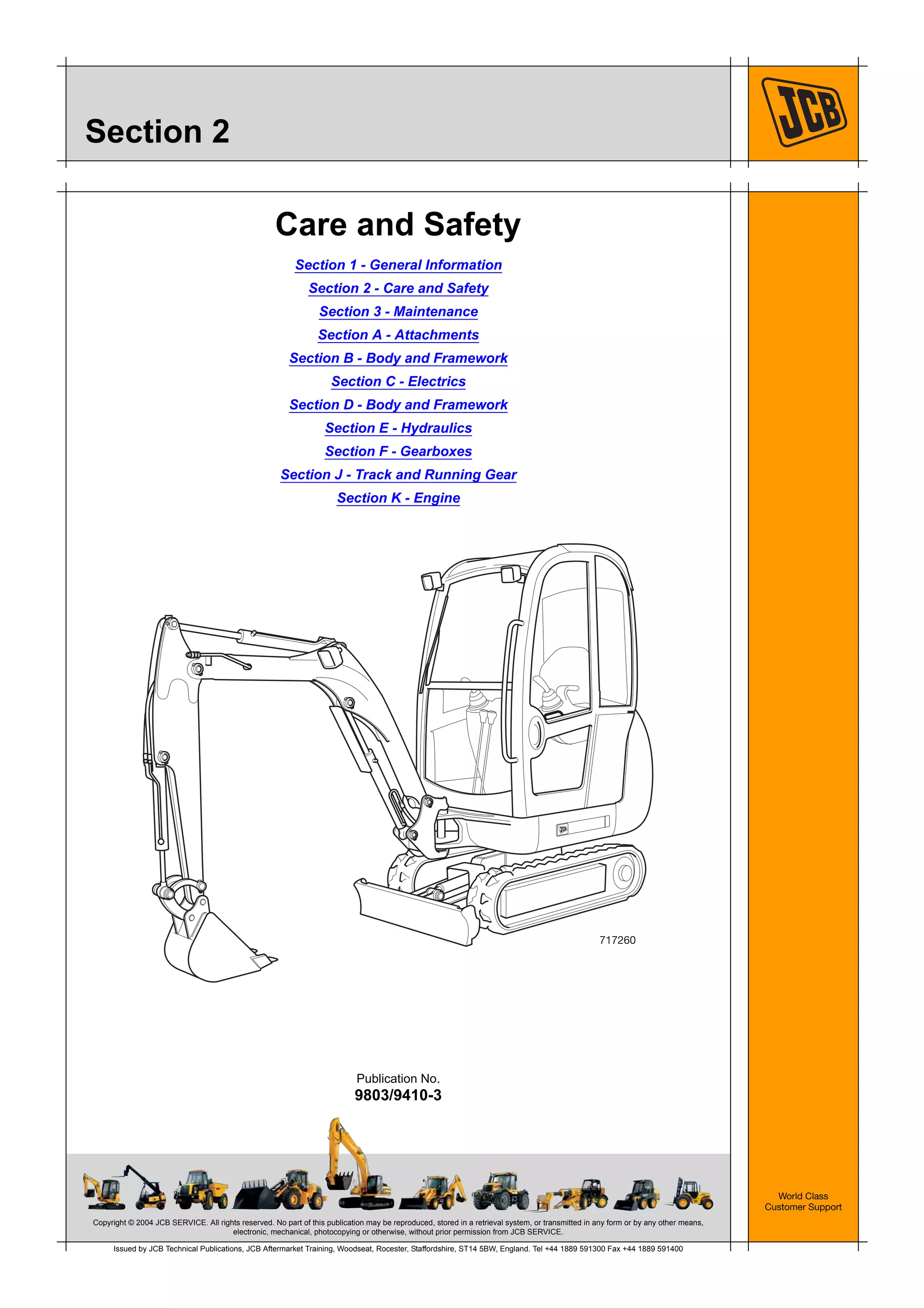 Jcb 8035 z mini excavator service repair manual sn 1230500 onwards | PDF