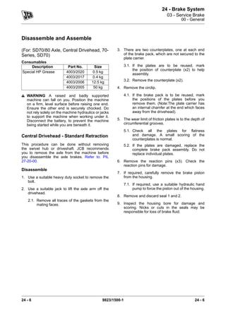 Jcb sd70 axle service repair manual | PDF