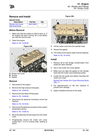 Jcb Injector Rocker Cover Jcb tm180 telescopic wheeled loader service repair manual sn from ...