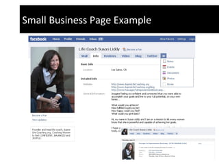 Small Business Page Example  