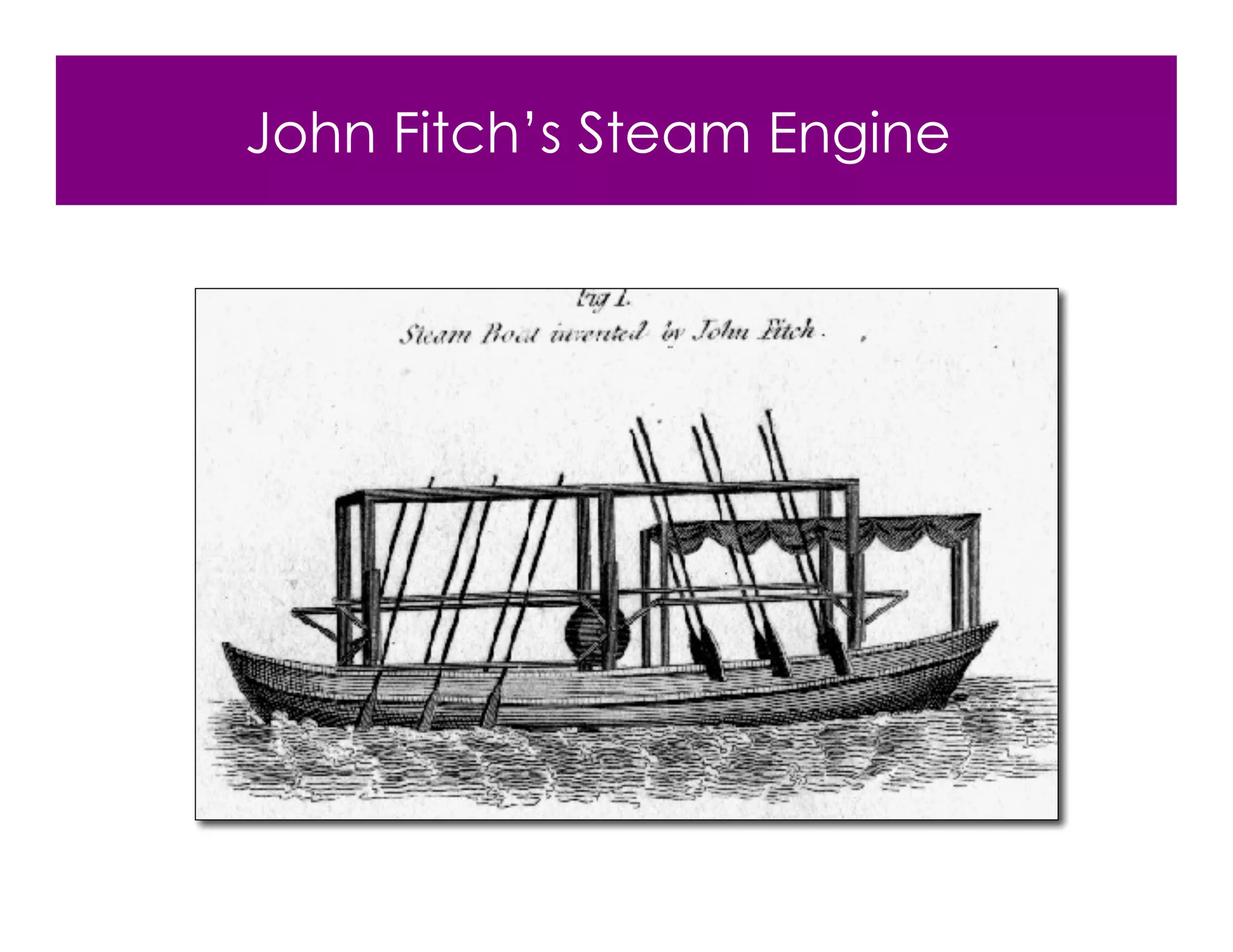 John Fitch’s Steam Engine
 