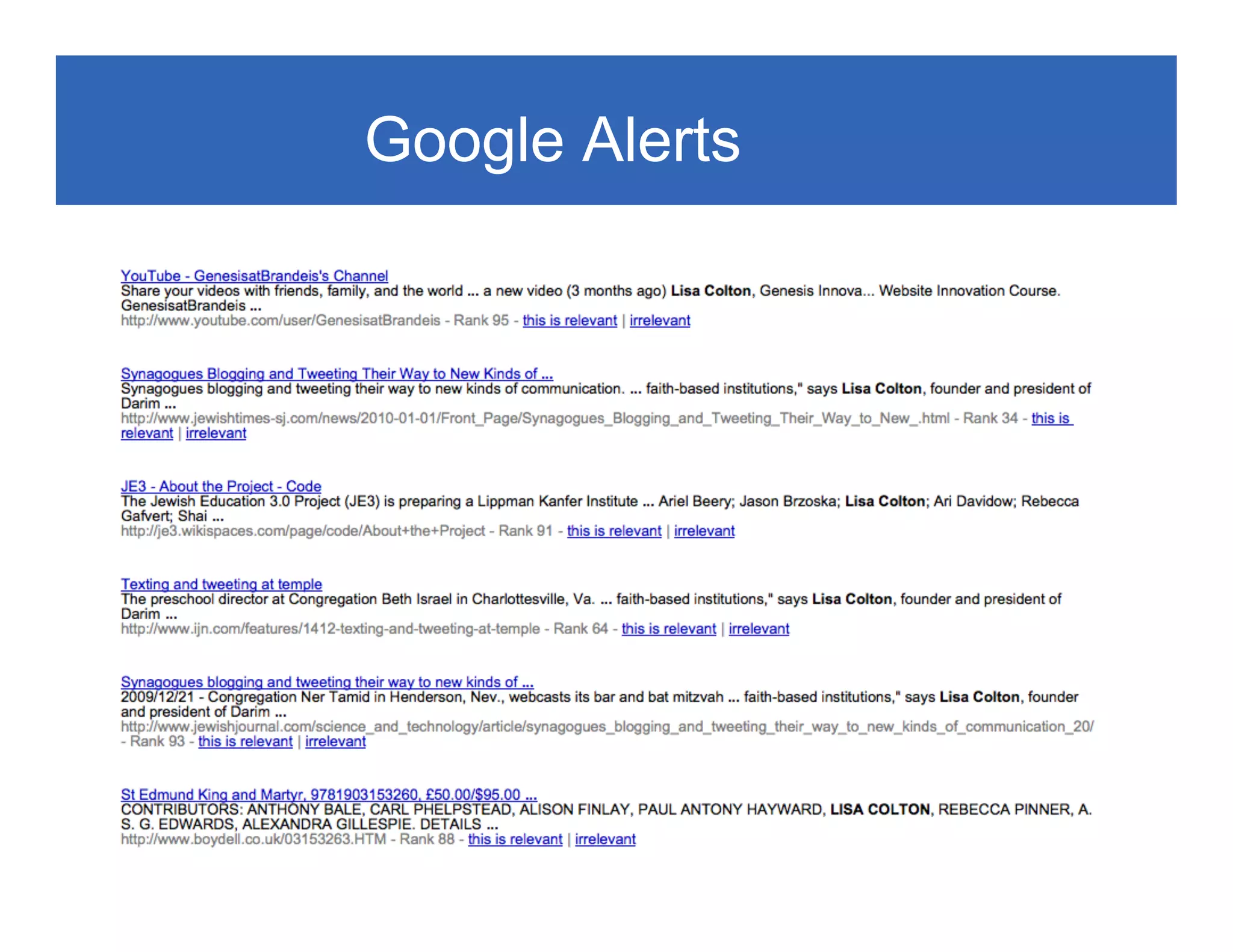 Google Alerts
 