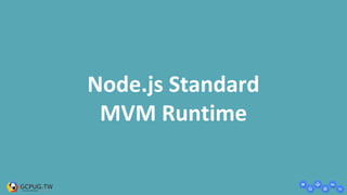 Node.js Standard
MVM Runtime
 