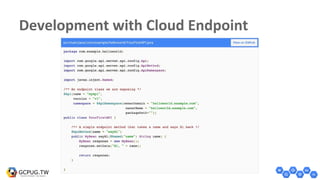 Development with Cloud Endpoint
 