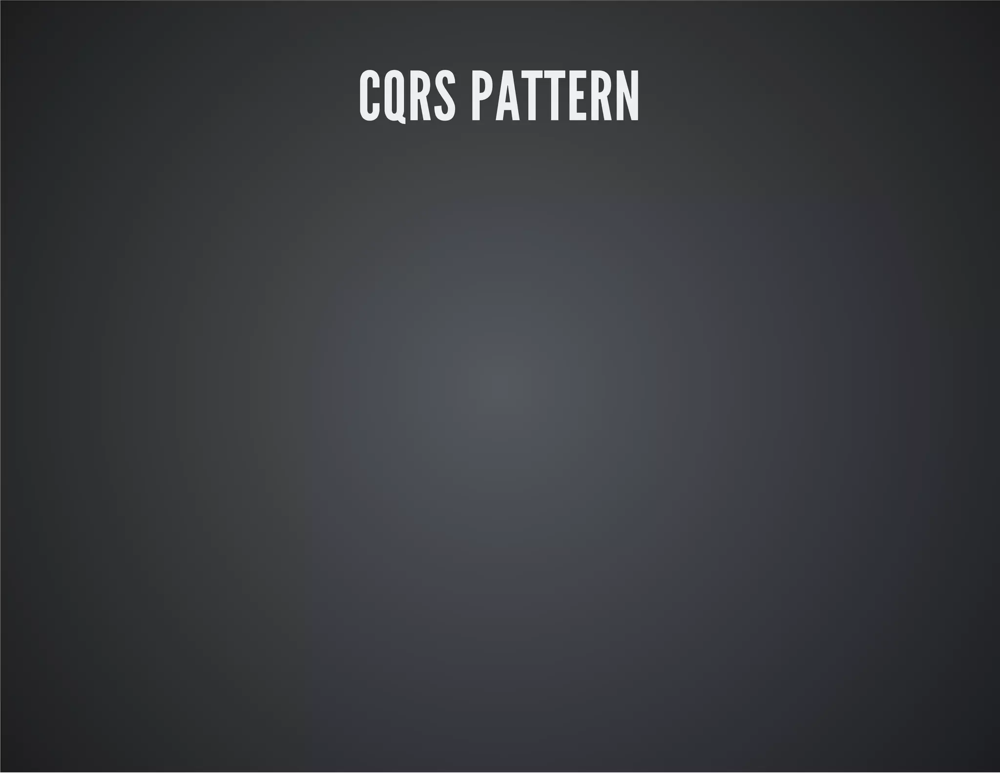 CQRS PATTERN
 