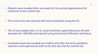 Cs Injection Anesthesia conventional syringe and needleless jet anesthesia.pptx