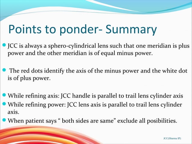 Jcc Optometry JCC -Jackson Cross Cylinder | PPT