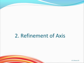 2. Refinement of Axis
JCC(Sharma IP)
 