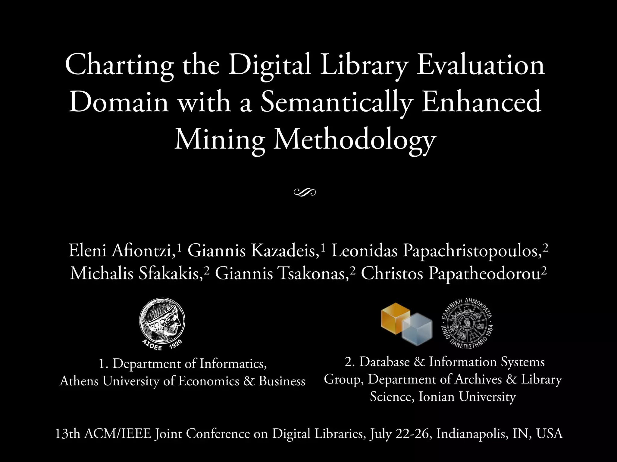 Charting the Digital Library Evaluation Domain with a Semantically