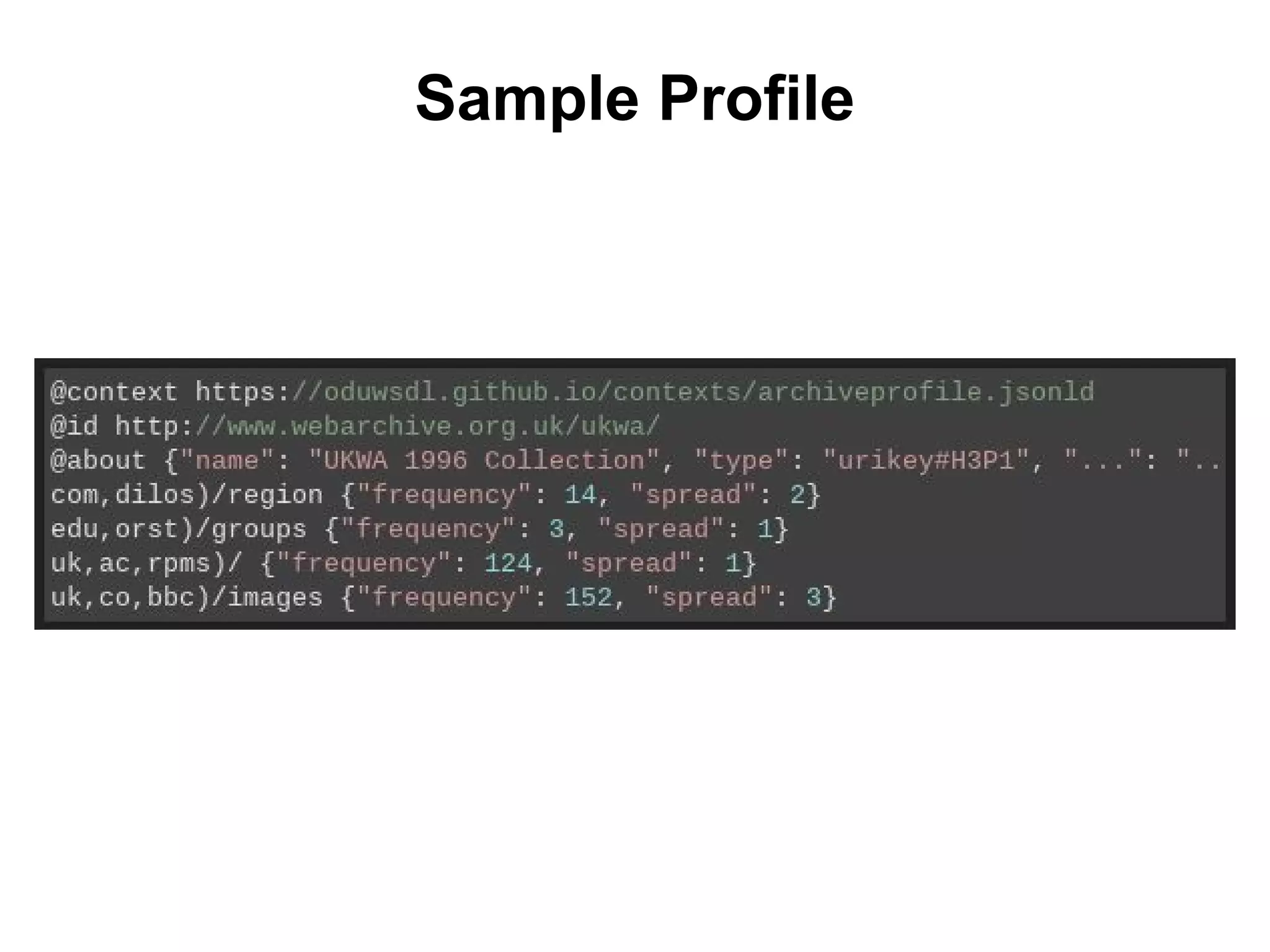 Sample Profile
 