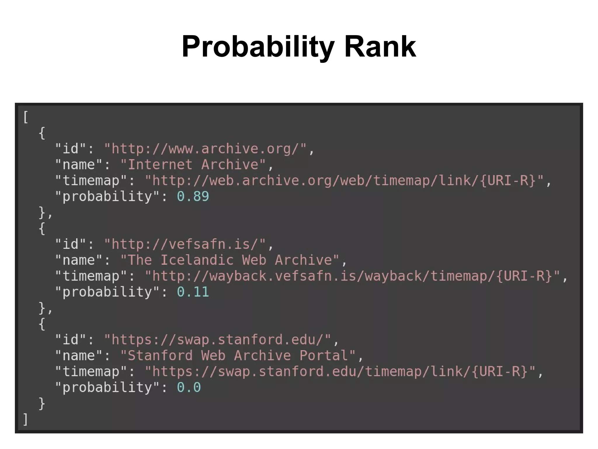 Probability Rank
 