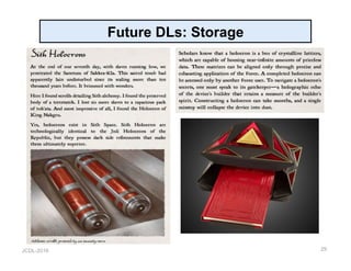 JCDL-2016
Future DLs: Storage
29
 