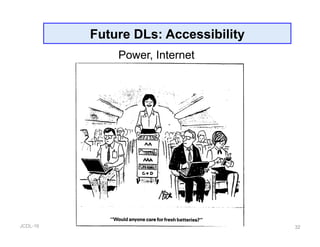 JCDL-16 32
Future DLs: Accessibility
Power, Internet
 