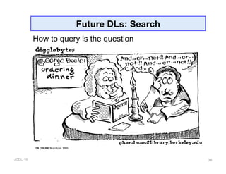 JCDL-16 36
Future DLs: Search
How to query is the question
 