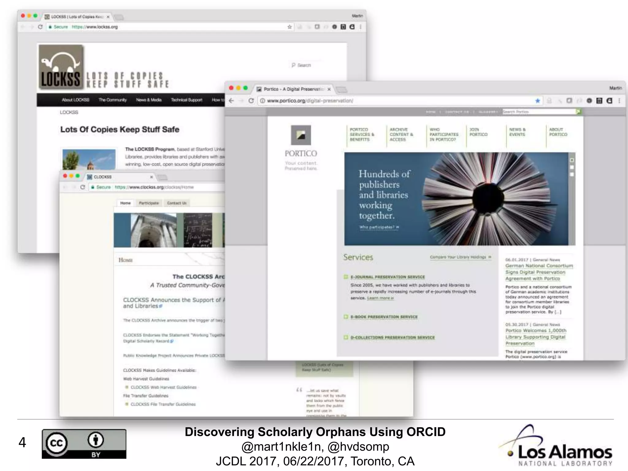 Discovering Scholarly Orphans Using ORCID
@mart1nkle1n, @hvdsomp
JCDL 2017, 06/22/2017, Toronto, CA
4
 