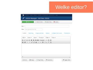 Welke editor?
 