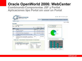 Oracle OpenWorld 2006: WebCenter  Combinando Componentes JSF y Portlet Aplicaciones tipo Portal sin usar un Portal 