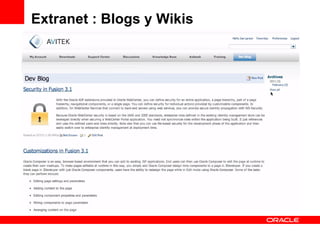 Extranet : Blogs y Wikis 