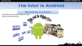 Aujourd’hui Android envahit la téléphonie mobile.
Demain, Android sera partout.




                                      ...