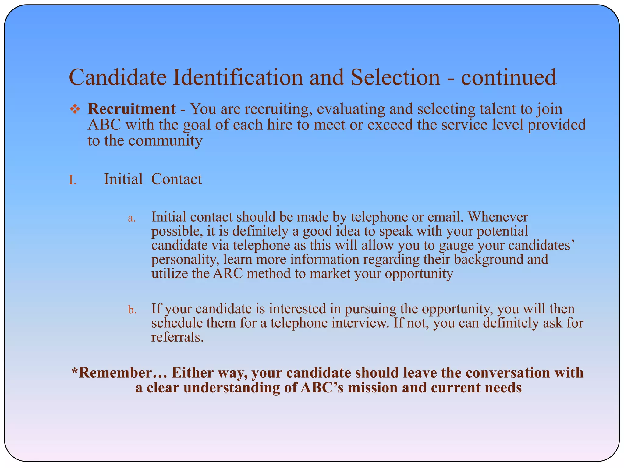 JCG Recruitment Process