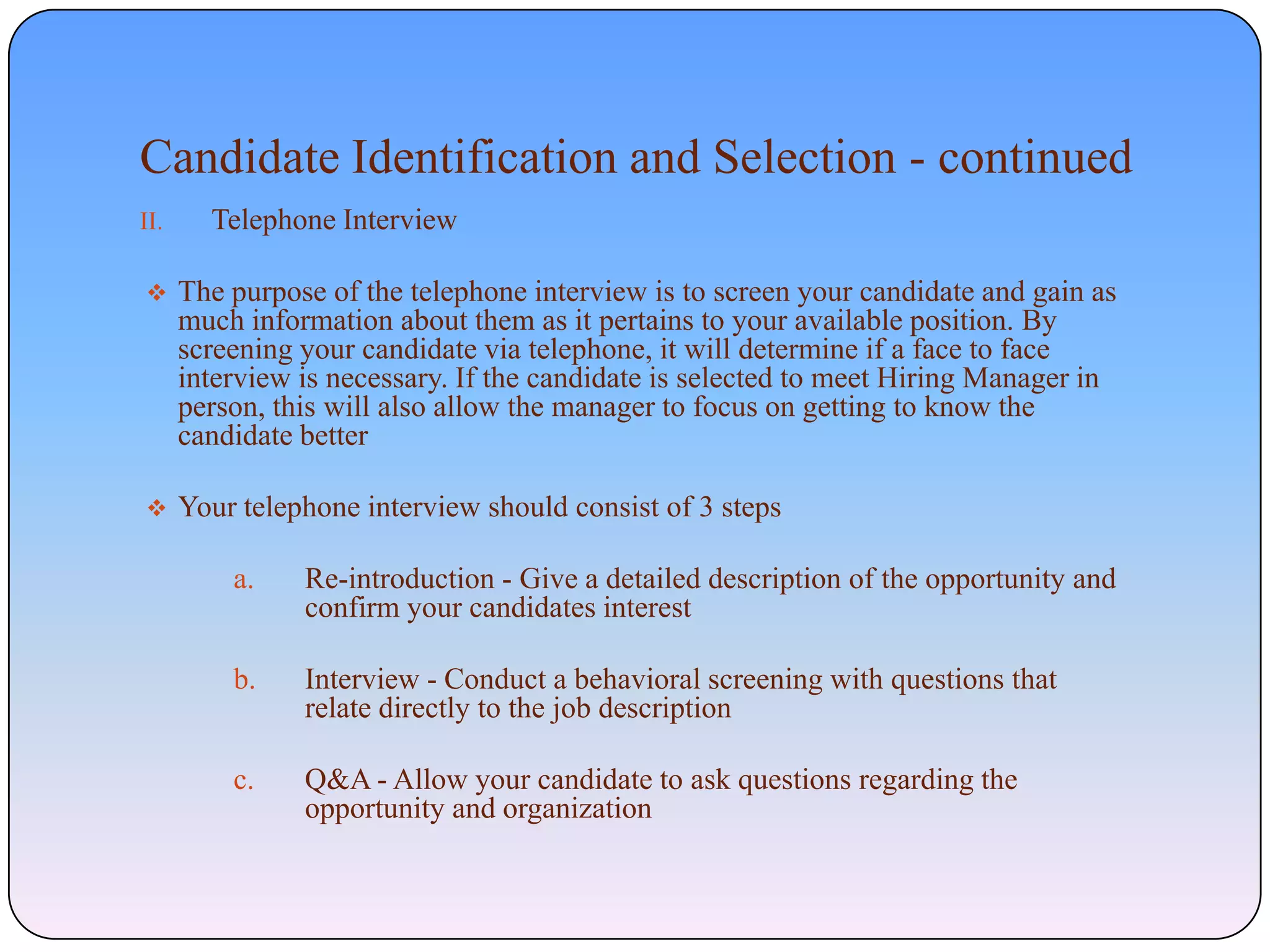 JCG Recruitment Process