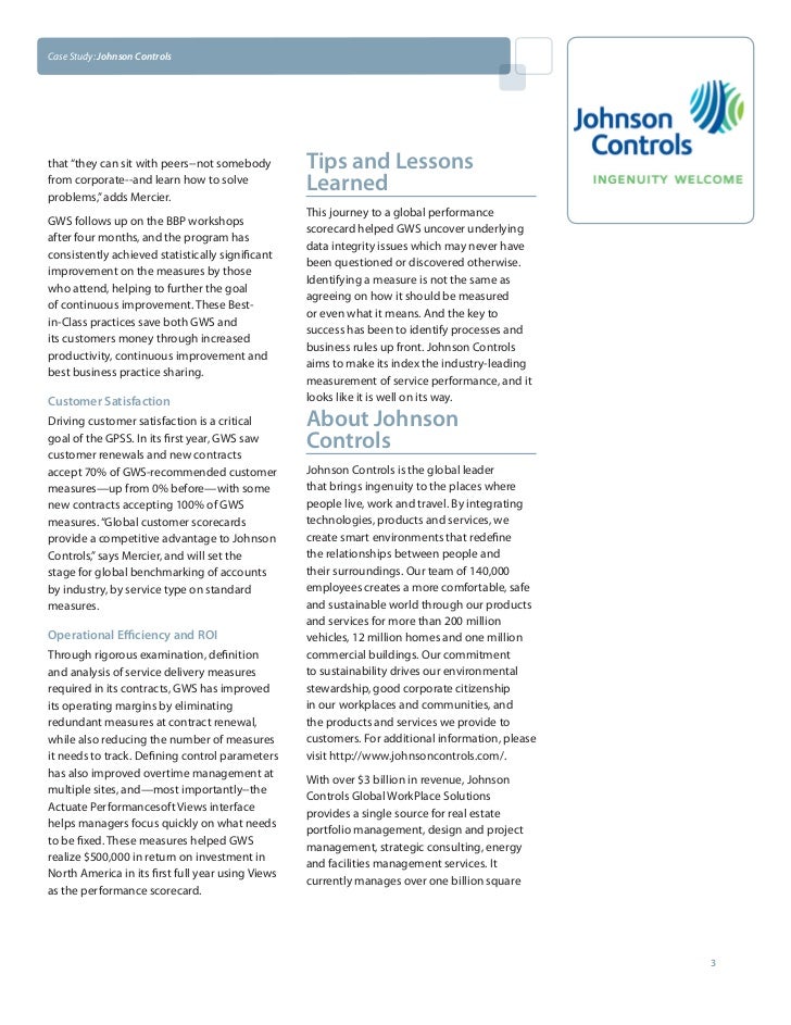 Case Study Johnson Controls Drives Global Continuous