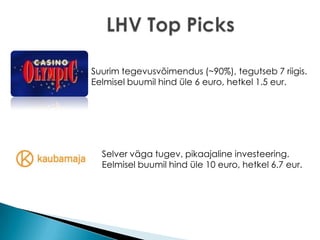 Kehtib ainult Eesti tööandja korralALATI tasub valida kõige riskantsem fond kui pensionini on jäänud enam kui 5 aastat.Siis vahetada konservatiivsema vastu.