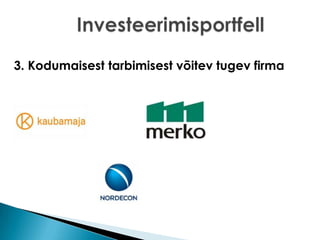 Investeerida saab kuni 15% sissetulekust