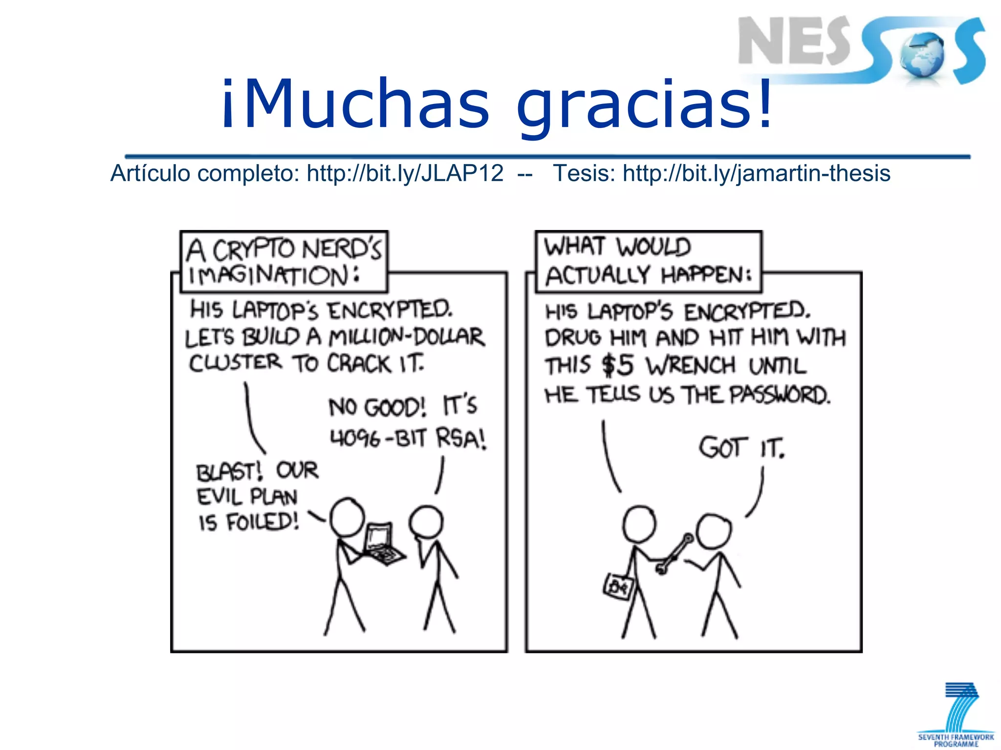 ¡Muchas gracias!
Artículo completo: http://bit.ly/JLAP12 -- Tesis: http://bit.ly/jamartin-thesis
 