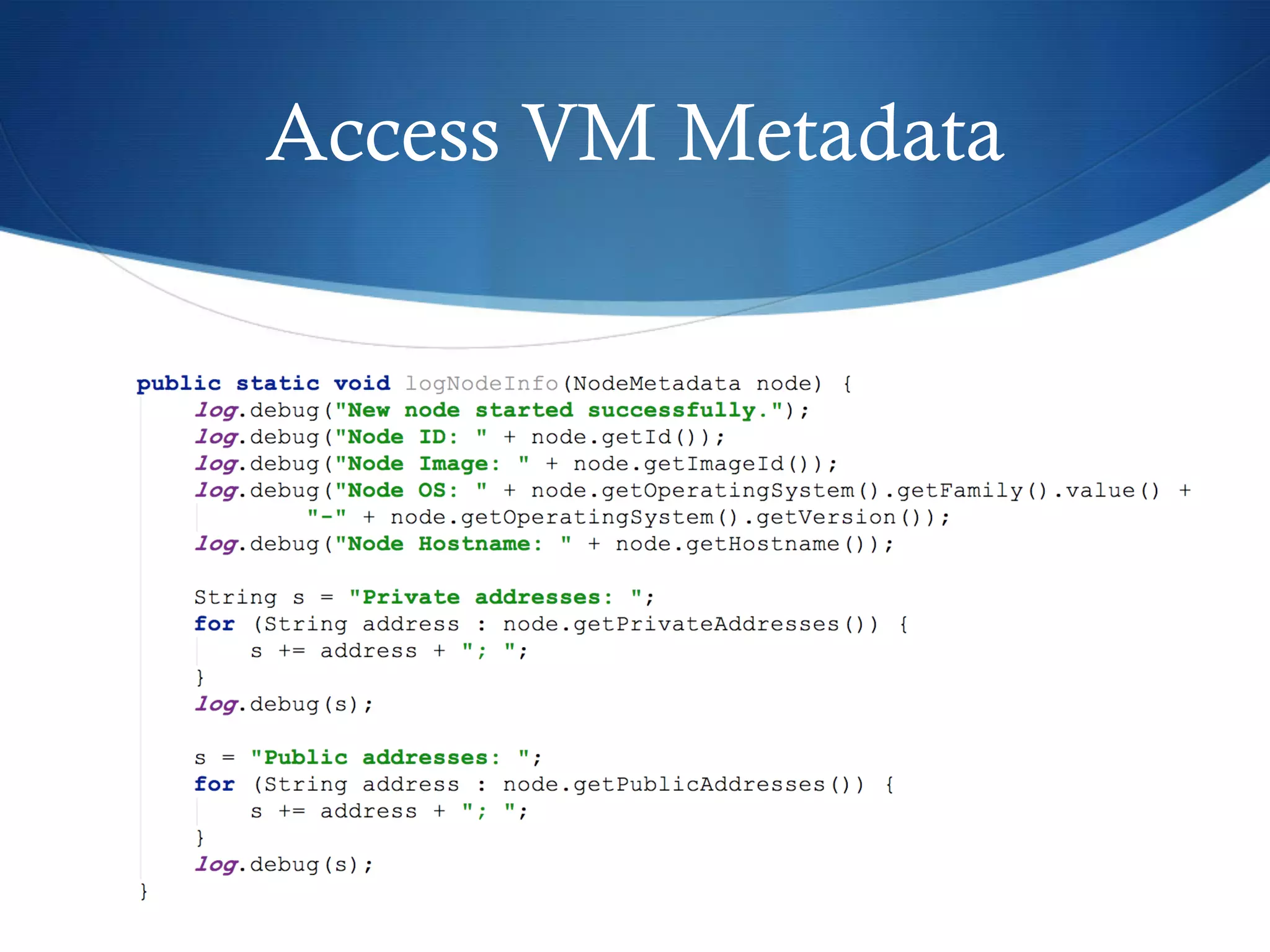 Access VM Metadata

 