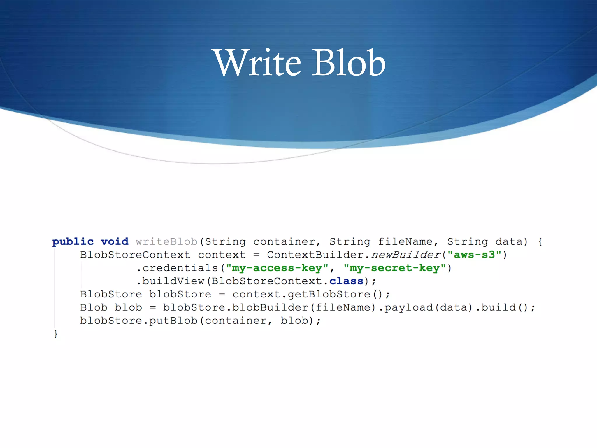 Write Blob

 