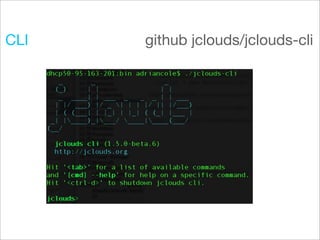 CLI   github jclouds/jclouds-cli
 