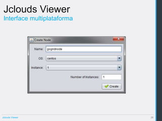 Jclouds Viewer
 Interface multiplataforma




Jclouds Viewer               28
 